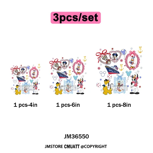 Colorful Animal Coquette Mirror Bracelet Cartoon Character Printing Iron On DTF Transfers Stickers Ready To Press T-shirts Bags