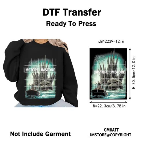 Funny Halftone Movie Series Killer Halloween Spooky Season Iron on DTF Washable Transfers Stickers Ready to Press for T-shirts