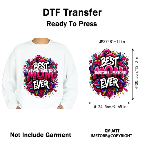 12in Graffiti Hip Hop Music Rap King Lover Video Pro Games Iron on Diy DTF Thermal Transfer Stickers Ready to Press for Clothing