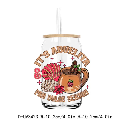 Christmas Holiday Half Hippie Half Conchita UV DTF Transfer Stickers Decals For Libbey Cold Cups Mug Tumbler Waterproof DIY Logo