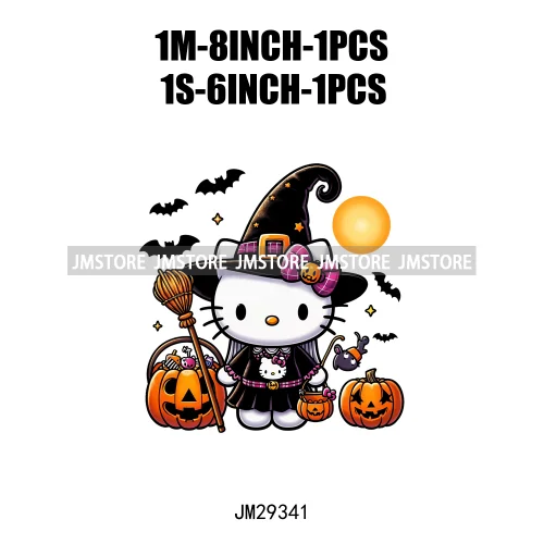 Cartoon Horror Character Halloween Vibes Pumpkin Killer Logos Iron On DTF Transfers Stickers Ready To Press For Hoodies