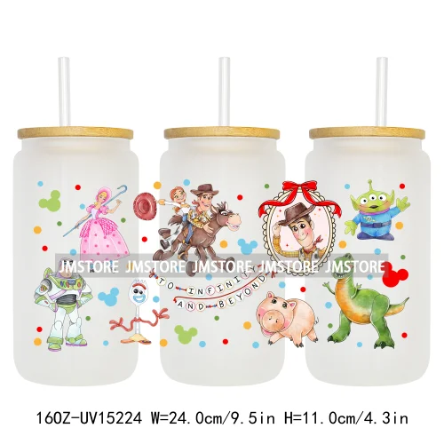 Princess Cartoon Magical Mirror Bow UV DTF Stickers Ready to Transfer Cup Wrap Custom Labels For Libbey Can Glass Tumblers Mugs