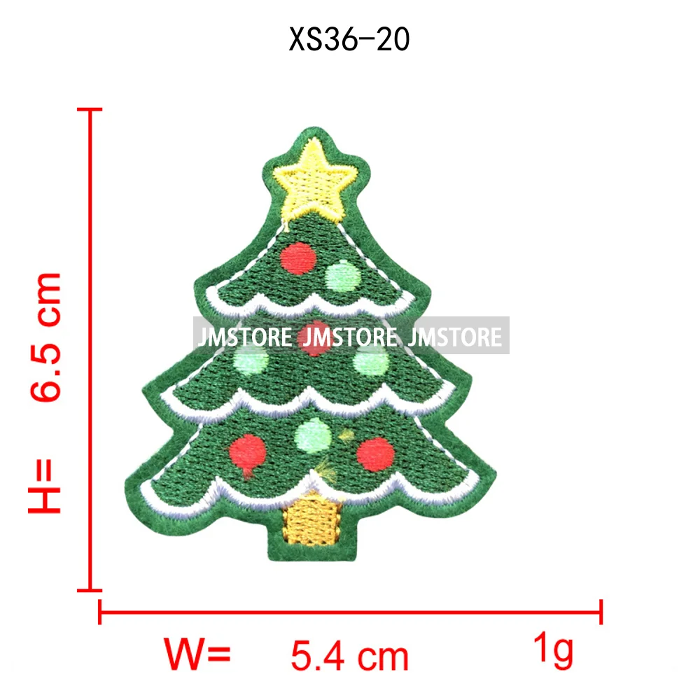 Merry Christmas Ho Ho Ho Santa Candy Canes Celebrate Festive Embroidery Appliques Iron on Sequins Patches for Sweatshirt Bags