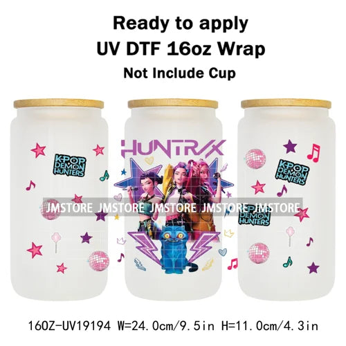 Kpop Idol Fan Art Anime Lover Gift UV DTF Cup Wrap Ready To Apply Transfer Stickers 16OZ Tumbler Wraps DIY For Libbey Glass Can