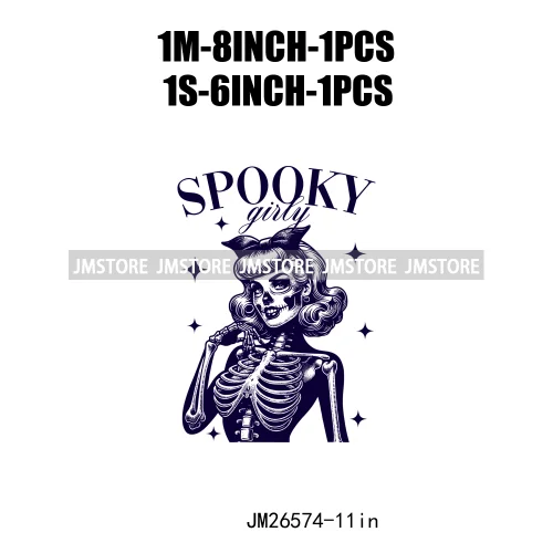 Custom Spooky Season Witch Girl Social Club Halloween Resting Witch Face DTF Iron On Transfer Sticker Ready To Press For Hoodies