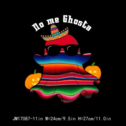 DIY Cafecito Y Chisme Latin Mexico Culture Thermal Design Colorful No Me Ghosta DTF Transfer Stickers Ready To Press For Hoodies