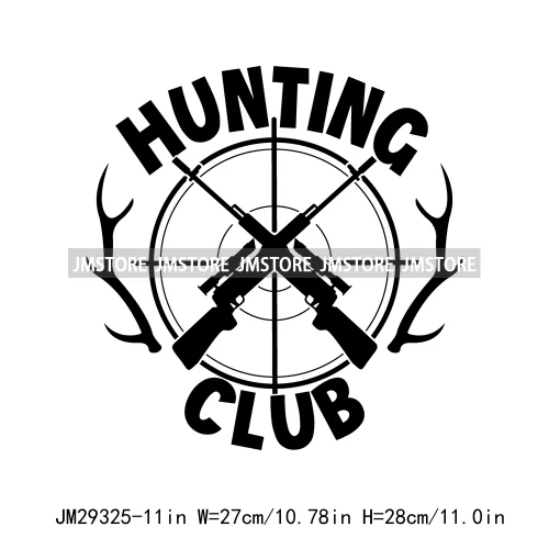 Hunting Club Life Season Hunter Deer Duck Ready Aim Printing Iron On DTF Transfers Stickers Ready To Press For Sweatshirt Bags