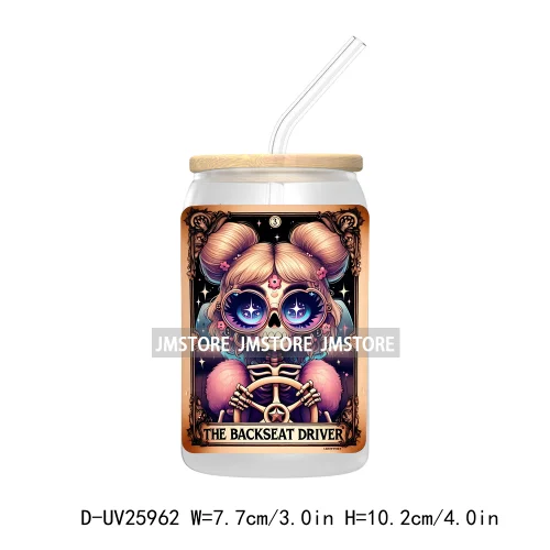 The Evil Eye Tarot Card UV DTF Transfer Stickers Decals For Libbey Cold Cups Mugs Tumbler Waterproof Custom Labels Witchy Vibes