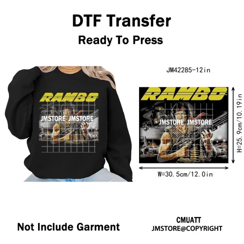 Horror Characters Halftone Movie Shows Scary Halloween Vibes Iron on DTF Washable Transfers Stickers Ready to Press for Clothing