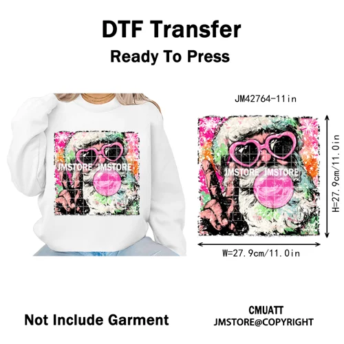 Preppy Brushstroke Gingerbread Santa Bow Tree Merry Christmas Girly Iron on DTF Transfers Stickers Ready to Press for T-shirts