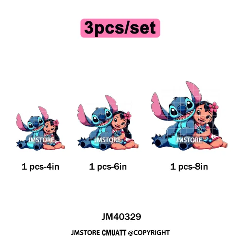Funny Cartoon Playing Kids Love Character Thermal Printing Iron on DTF Washable Transfers Stickers Ready to Press for T-shirts