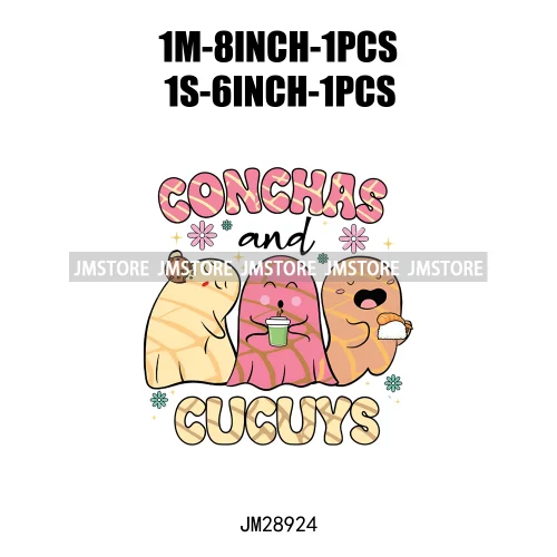 Cute Aqui Espantan Mexican Ghost Creepy Conchita Era Conchas And Cucuys Iron On DTF Transfer Stickers Ready To Press For Hoodies