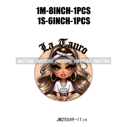 3d Custom Headband Hispanic Zodiac Girls Latina Constellation Lady DTF Iron On Transfers Stickers Ready To Press For T-shirts