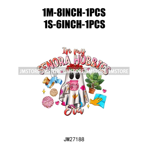 Spanish Espooky Vibes Latina Pantasmas Mexican Halloween Conchas Cucuys Aqui Espantan DTF Iron On Transfers Stickers For Hoodies