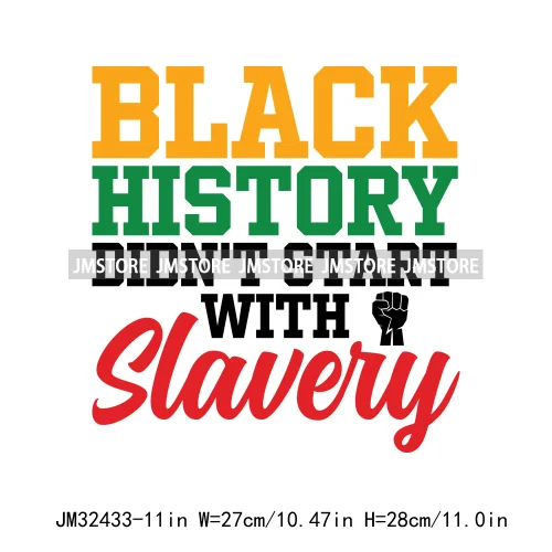 Black History Month 365 Juneteenth Vibes Afro Inspirational Quotes Iron On DTF Transfer Stickers Ready To Press For Clothing