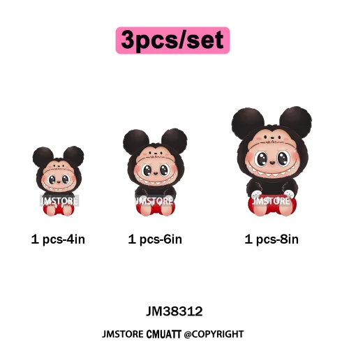 Cute Cartoon Toy Dolls Monster Costume Character Kids Printed Iron on DTF Washable Transfer Stickers Ready to Press for Clothing
