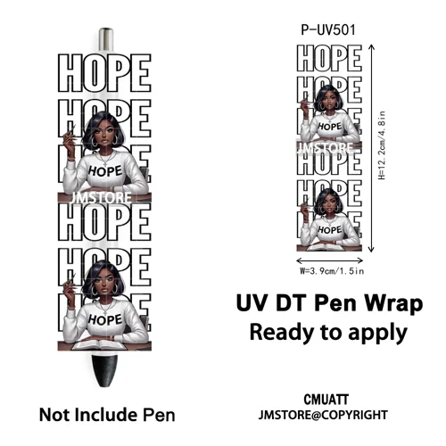 Black Girl Praying Afro Women Faith UV DTF Pen Wraps Ready To Apply Transfer Sticker Print Waterproof High Quality UV DTF Decal