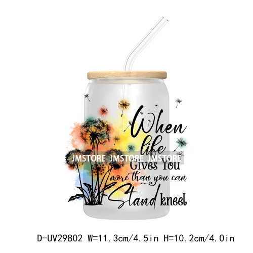 Retro Christian Religious Quotes UV DTF Transfer Stickers Decals For Libbey Cold Cups Mugs Tumbler High Quality God Jesus Faith