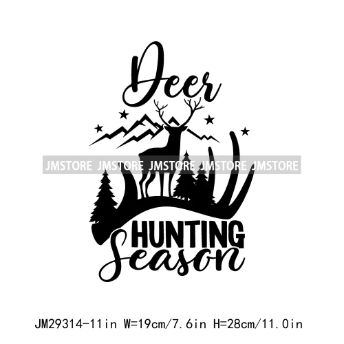 Hunting Club Life Season Hunter Deer Duck Ready Aim Printing Iron On DTF Transfers Stickers Ready To Press For Sweatshirt Bags