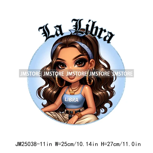 3d Custom Headband Hispanic Zodiac Girls Latina Constellation Lady DTF Iron On Transfers Stickers Ready To Press For T-shirts