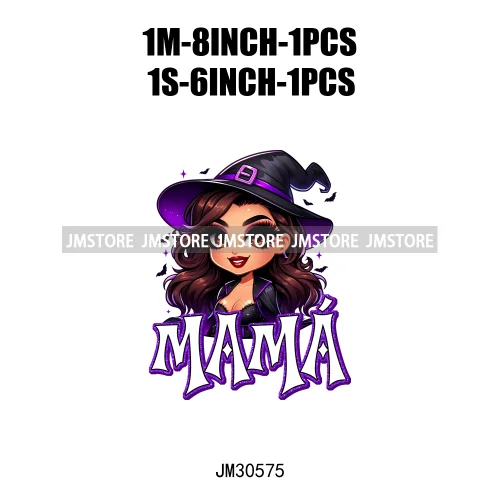 Halloween Spooky Horror Cartoon Mama Character Printing Iron On DTF Transfers Stickers Ready To Press For Sweatshirts