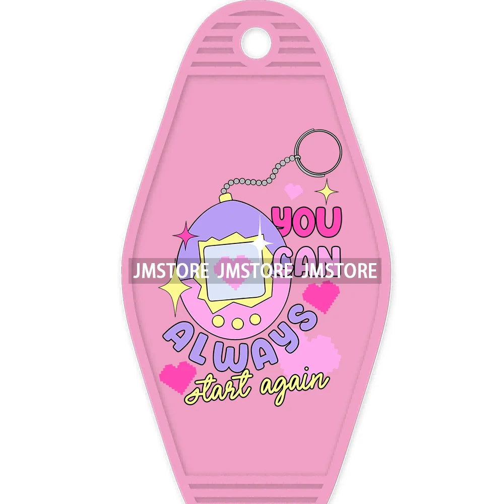 Anxious But Cute Mental Health Matters High Quality WaterProof UV DTF Sticker For Motel Hotel Keychain Self Love Motivational