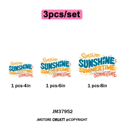Hello Summer Beach Vibes Stay Cool Live In Sunshine Hot Mom Cowgirl Iron on DTF Transfers Stickers Ready to Press for T-shirts