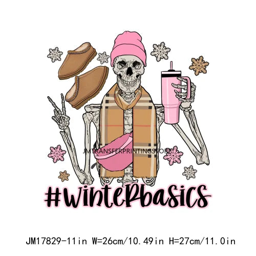 All I Need Is Cozy Winter Drink Coffee Lover Coquette Christmas Iron on Washable DTF Transfer Sticker Ready to Press for Hoodies