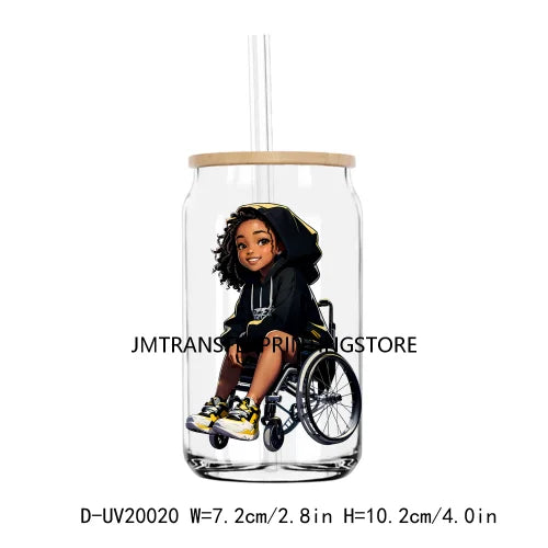 African American Beautiful Career Themed UV DTF Transfers Stickers Decals For Libbey Cold Cups Mugs Tumbler Waterproof DIY Craft