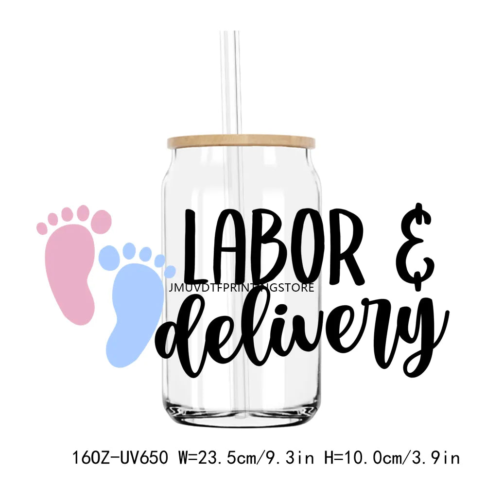 Western Registered Nurse 16OZ UV DTF Cup Wrap Transfers Stickers Custom Labels DIY Durable Waterproof Logo For Libbey Glass Can