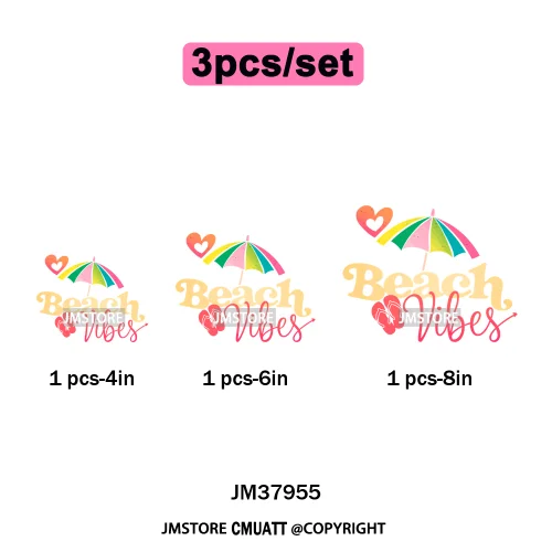 Hello Summer Beach Vibes Stay Cool Live In Sunshine Hot Mom Cowgirl Iron on DTF Transfers Stickers Ready to Press for T-shirts