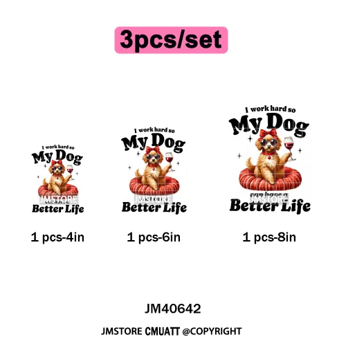 Funny Animal Snarky Inspire Quotes Dog Cat Sarcastic Saying Iron on DTF Washable Transfers Stickers Ready to Press for Clothes
