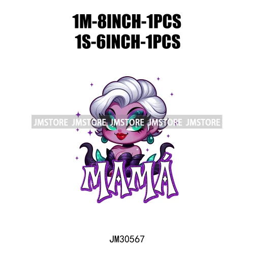 Halloween Spooky Horror Cartoon Mama Character Printing Iron On DTF Transfers Stickers Ready To Press For Sweatshirts