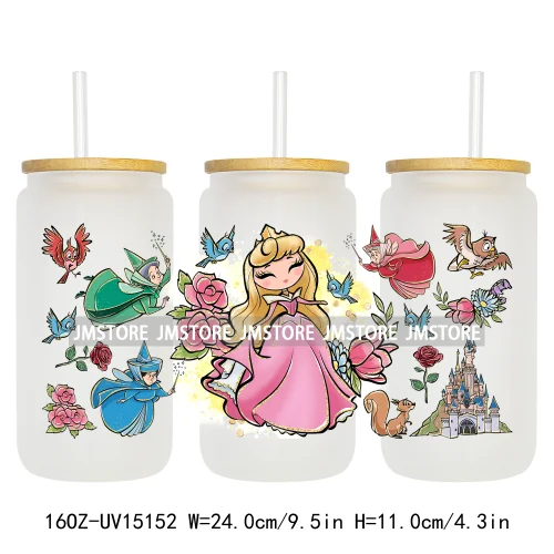 Magical Princess Best Friends UV DTF Stickers Ready to Transfer Cup Wrap Custom DIY Craft For Libbey Can Glass Tumblers Mugs