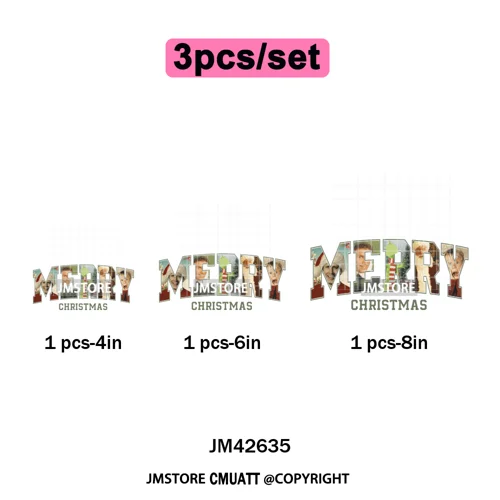Retro Coquette Bows Holiday Christmas Movie Cartoon Kids Lover Iron on DTF Washable Transfer Stickers Ready to Press for Garment