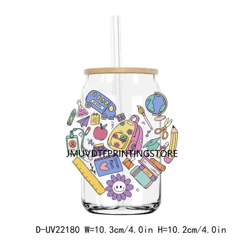 Teach Compassion Kindness Confidence UV DTF Transfers Stickers Decals For Libbey Cold Cups Mugs Tumbler Waterproof DIY Craft