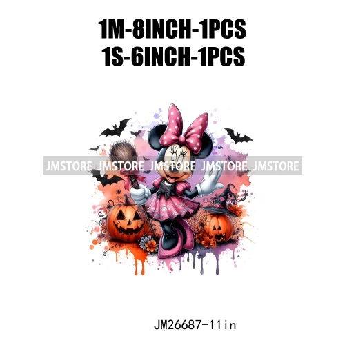 Wholesale Cartoon Character Pumpkin Halloween Scary Vibes Thermal Logo DTF Iron On Transfer Stickers Ready To Press For Clothing