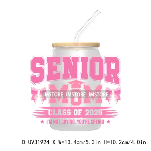 Senior 2025 College Grad UV Sticker Decals For Libbey Cold Cups Mugs Tumbler Transfer Stickers Waterproof Labels Graduation Cap