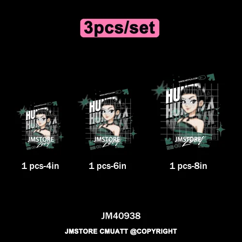 Cartoon Girl Dinner Kpop Merch Idol Band Group Music Movie Iron on DTF Washable Transfers Stickers Ready to Press for Textile