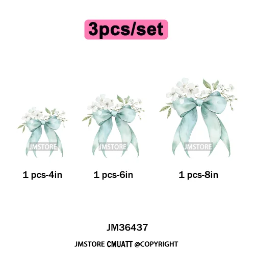 Spring Wildflower Love Vibes Ribbon Wedding Coquette Iron on DTF Thermal Transfers Stickers Ready to Press for Dresses Hoodies