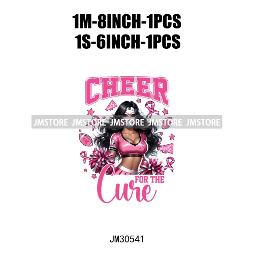 Pink Breast Cancer Survivor Don't Let Sisters Fight Cancer Alone Cheer For Cure Iron On DTF Transfers Stickers For Sweatshirts