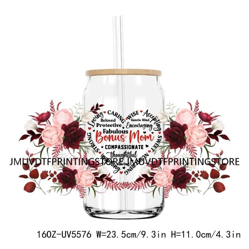 Compassionate Strong Mom Grandma 16OZ UV DTF Cup Wrap Transfer Sticker Custom Label Durable Waterproof Logo For Libbey Glass Can