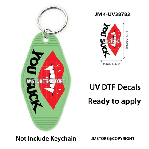 Fall Halloween Quotes Spooky Boo UV DTF Motel Keychain Decal Ready To Ship Durable Transfer Stickers Prints For Hotel Keychain