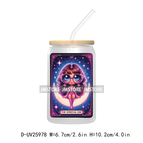 The Evil Eye Tarot Card UV DTF Transfer Stickers Decals For Libbey Cold Cups Mugs Tumbler Waterproof Custom Labels Witchy Vibes