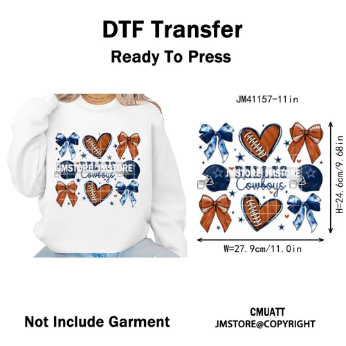 Faux Glitter Leopard Game Day American Football Sport Coquette Iron on Washable DTF Transfer Stickers Ready to Press for Clothes