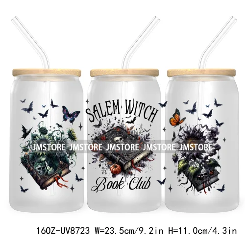 Witching Hour Cocktail Club 16OZ UV DTF Cup Wrap Transfer Stickers Halloween Custom Labels Waterproof Logo For Libbey Glass Can