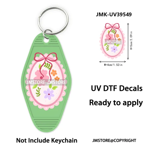 Season Reading Bookish Affirmation UV DTF Motel Keychain Decal Ready To Ship Custom Transfer Stickers Prints For Hotel Keychain
