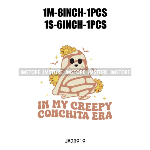 Cute Aqui Espantan Mexican Ghost Creepy Conchita Era Conchas And Cucuys Iron On DTF Transfer Stickers Ready To Press For Hoodies