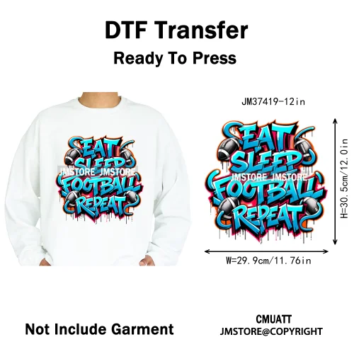 12in Dino Trucks Drip Or Die Skull Beats Graffiti Streetwear Man Design Iron on DTF Transfer Stickers Ready to Press for Clothes