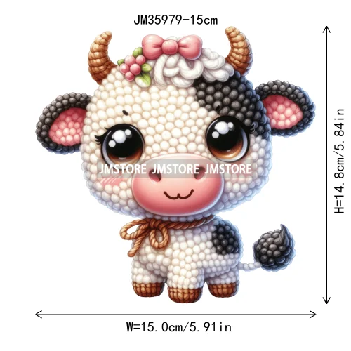 15cm 5.9in Kid Panda Bear Animal Iron On Heat Transfer Sticker For Clothes Printed Vinyl Thermal Applique Washable T-Shirt Decal